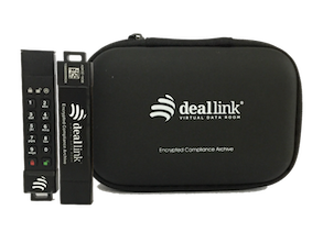 Deallink Encrypted Compliance Archive encrypted pen drive with hard case